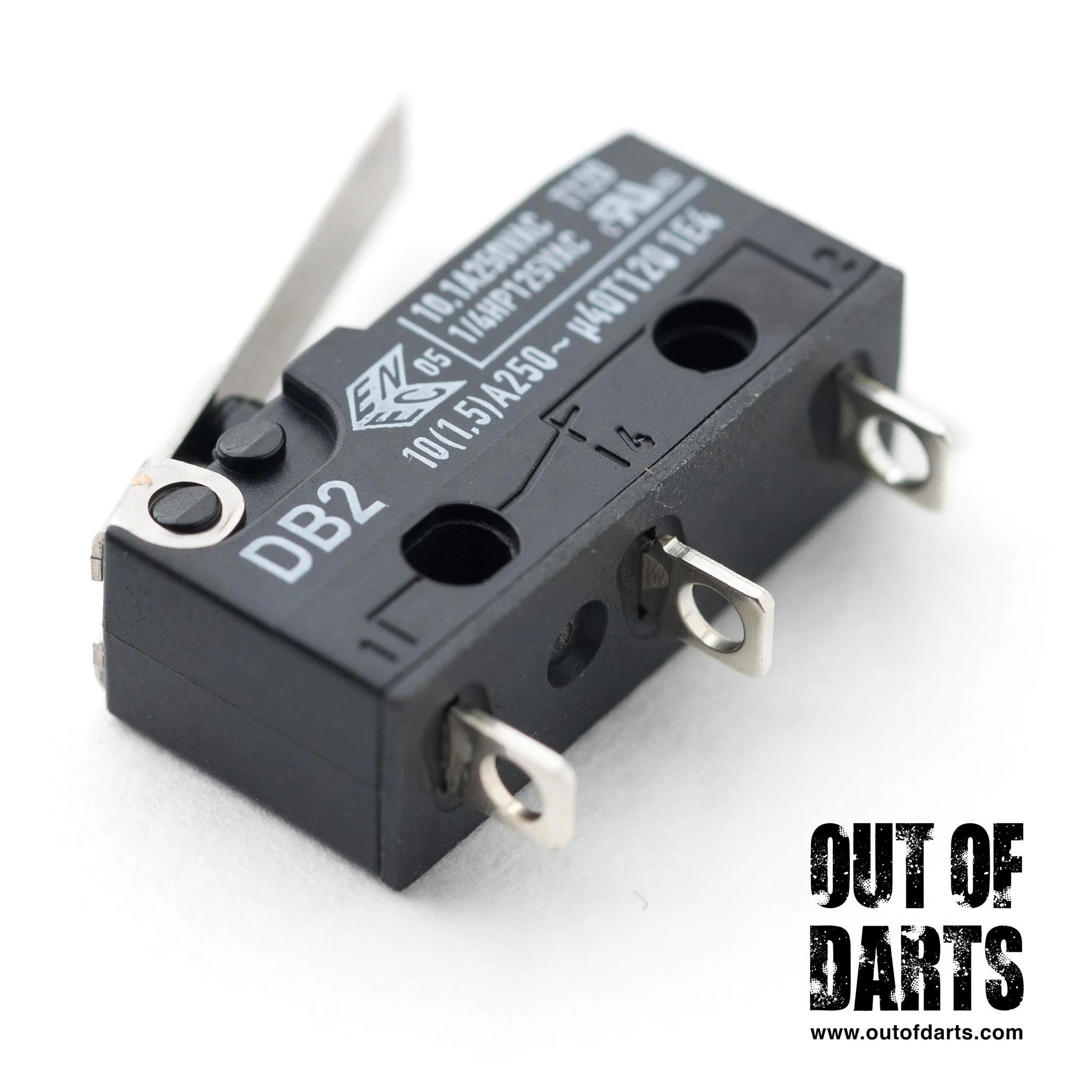 10A Microswitch Cherry DB2 with Lever, Pin or Short Roller - Image 4