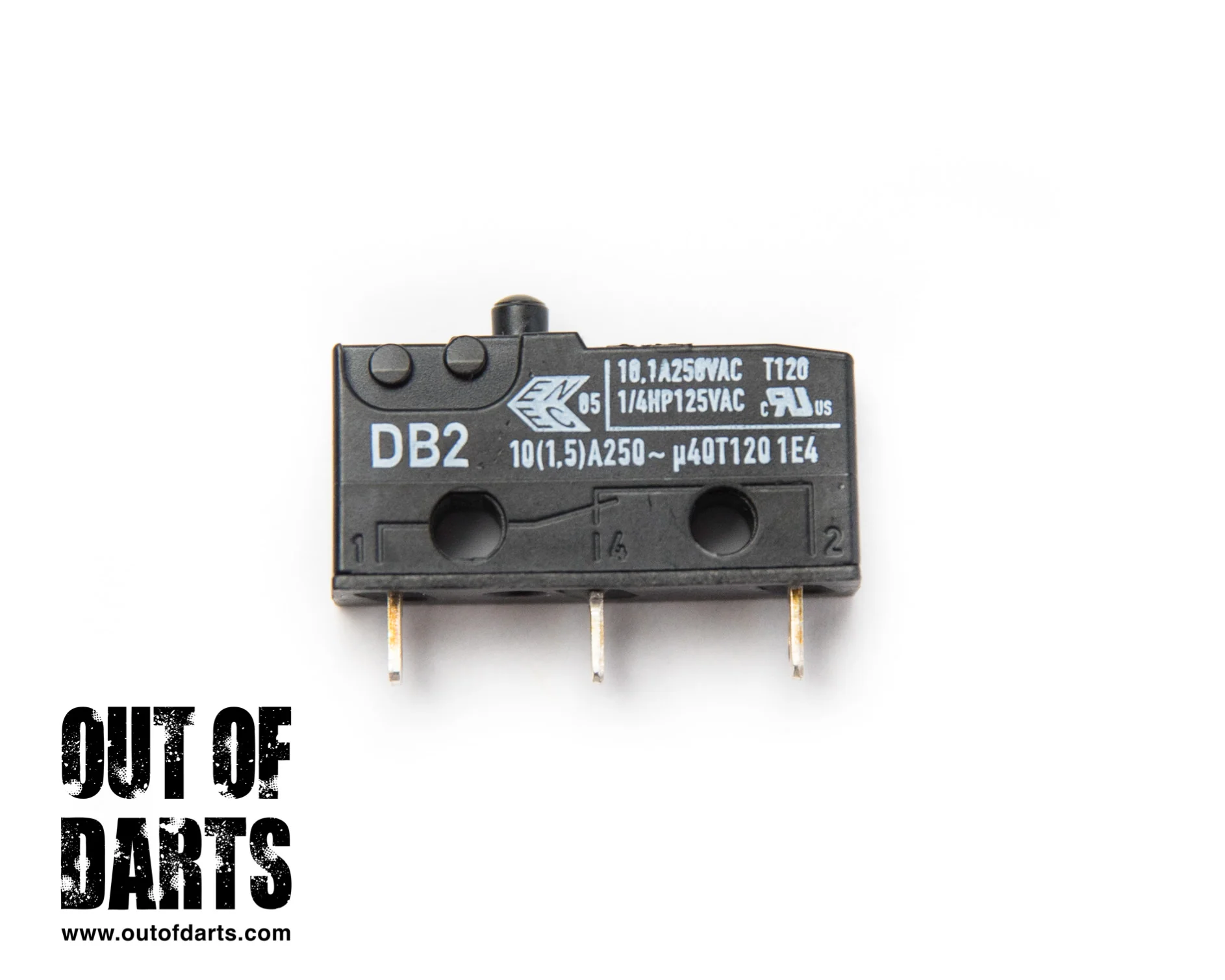 10A Microswitch Cherry DB2 with Lever, Pin or Short Roller - Image 6