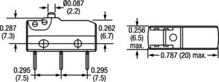 10A Microswitch Cherry DB2 with Lever, Pin or Short Roller - Image 7