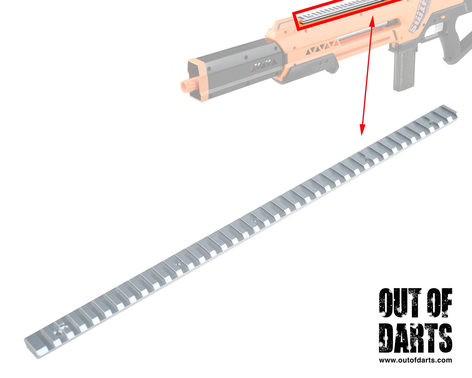 Worker Aluminum Picatinny Rail for Swift Blaster CLOSEOUT - Image 4