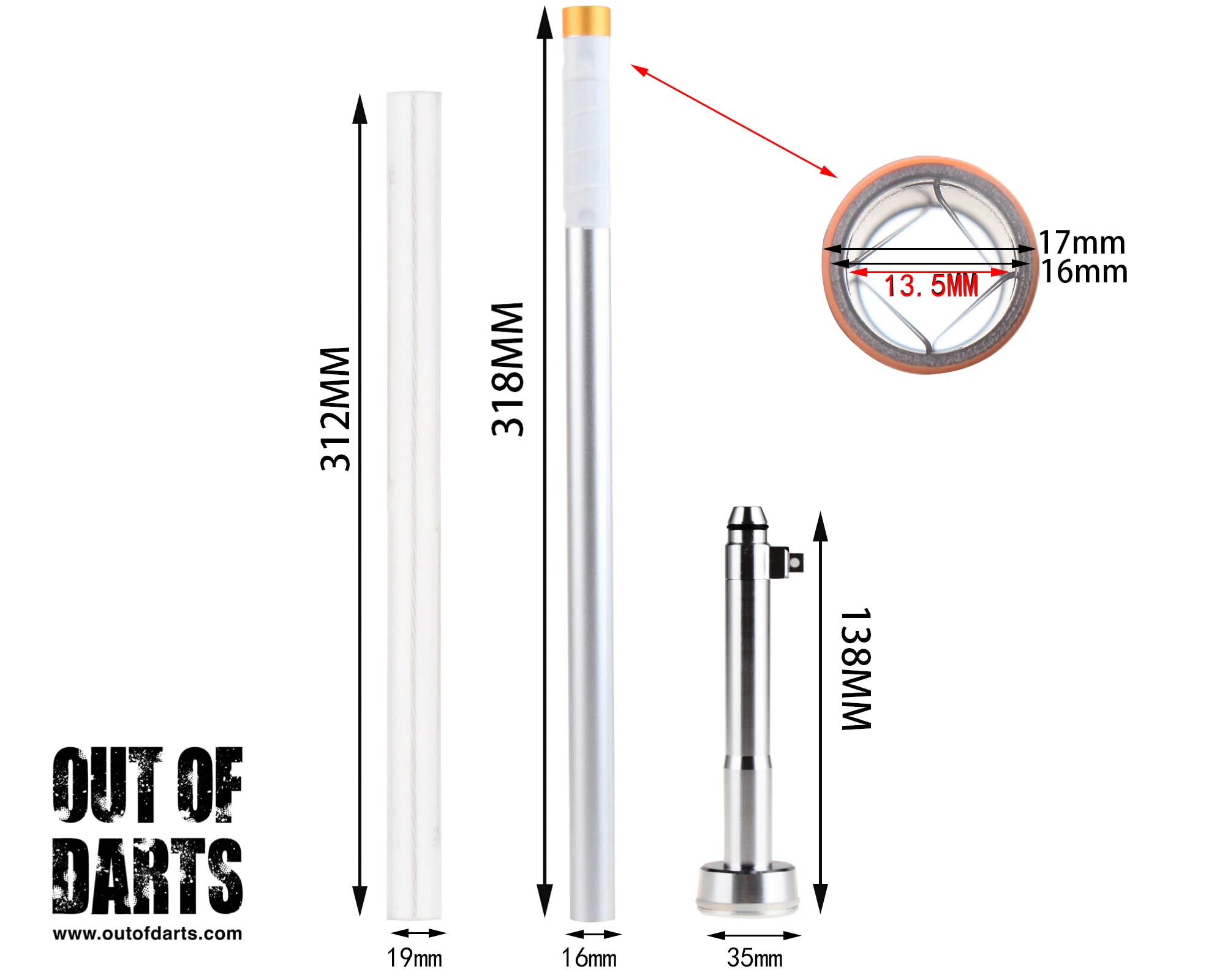 Worker Short Dart Upgrade Tube Kit for Longshot CS-12 (Multiple Length Options) CLOSEOUT - Image 4